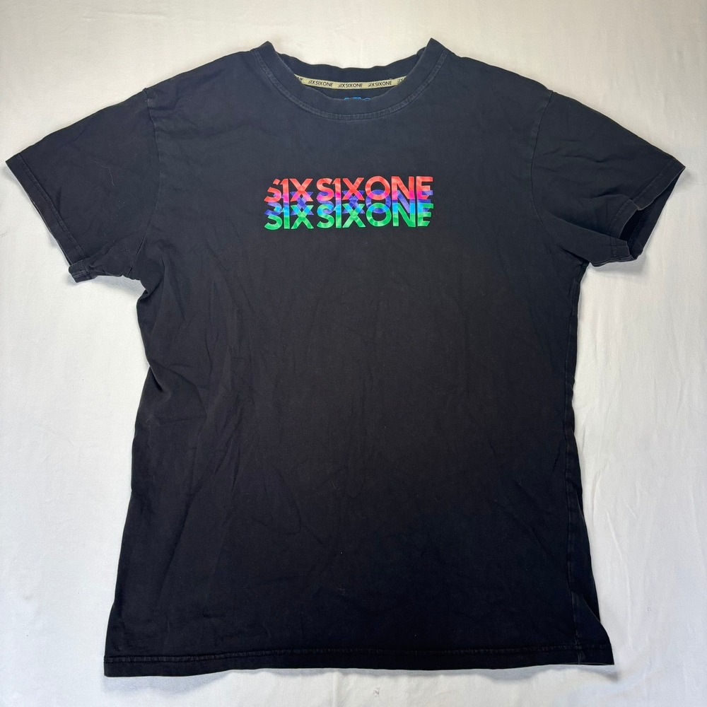 SixSixOne‎ 661 Graphic Tee Mens XL Black Spectrum Short Sleeve Shirt BMX MTX